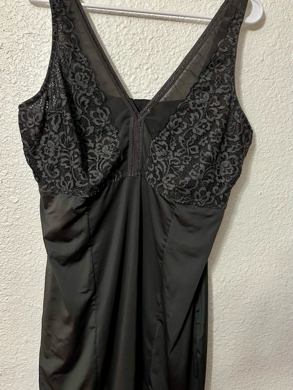 Torrid Gray Lace-Trim Slip Dress - Women Intimates & Sleepwear